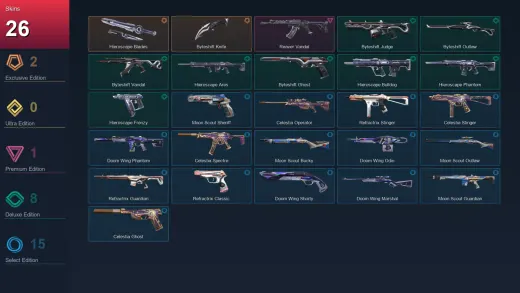 EU | Hieroscape Blades | Byteshift Knife | Reaver Vandal | Byteshift Judge | 26 Skin | 19 Agent | 36 Buddy | Lv54 — Valorant account