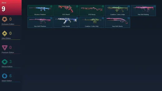 EU | Silvanus Phantom | .SYS Sheriff | .SYS Bucky | Coalition: Cobra Judge | 9 Skin | 8 Agent | 12 Buddy | Lv24 — Valorant account