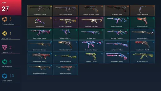 EU | Nocturnum Phantom | Prelude to Chaos Sheriff | Ayakashi Ghost | Reaver Karambit | 27 Skin | 16 Agent | 26 Buddy | Lv51