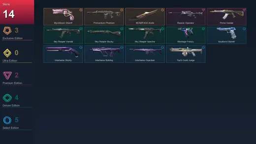 EU | Mystbloom Sheriff | Primordium Phantom | XERØFANG Knife | Reaver Operator | 14 Skin | 20 Agent | 22 Buddy | Lv74