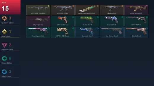 AP | Kuronami Vandal | 5 Years // Beta Remastered Knife | CYRAX Vandal | Protocol 781-A Phantom | 15 Skin | 28 Agent | 39 Buddy | Lv126