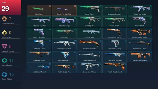 AP | Comet Sword | Bubble Pop Light Stick | Comet Ghost | Emberclad Phantom | 29 Skin | 27 Agent | 50 Buddy | Lv104