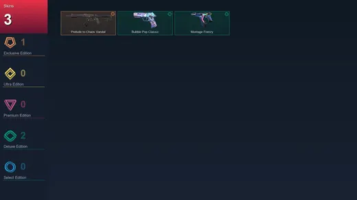 EU | Prelude to Chaos Vandal | Bubble Pop Classic | Montage Frenzy | 3 Skin | 20 Agent | 24 Buddy | Lv64