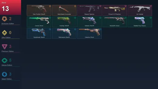 AP | Neo Frontier Sheriff | Switchback Ascender | Reaver Spectre | Prime//2.0 Phantom | 13 Skin | 27 Agent | 40 Buddy | Lv142 — Valorant account