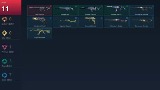 EU | Helix Phantom | Montage Ares | Montage Phantom | Montage Spectre | 11 Skin | 10 Agent | 12 Buddy | Bronze I | Lv26