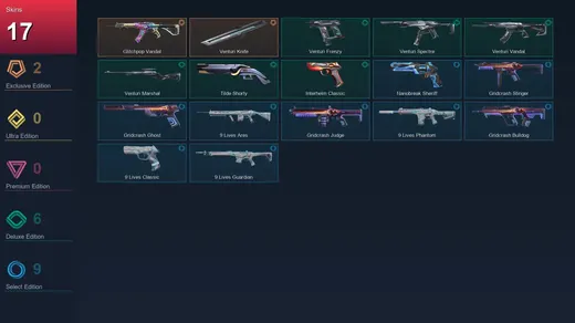 AP | Glitchpop Vandal | Venturi Knife | Venturi Frenzy | Venturi Spectre | 17 Skin | 27 Agent | 59 Buddy | Lv127 — Valorant account