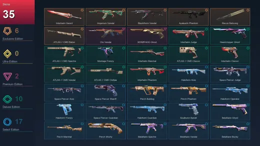 EU | Interhelm Sword | Imperium Vandal | Blackthorn Vandal | Ayakashi Phantom | 35 Skin | 29 Agent | 44 Buddy | Lv129 — Valorant account