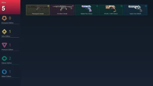 EU | Phaseguard Vandal | Forsaken Vandal | Bubble Pop Classic | ATLAS // CMD Classic | 5 Skin | 19 Agent | 33 Buddy | Lv80
