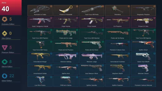EU | Kuronami no Yaiba | Prime//2.0 Karambit | Task Force 809 Knife | Obsidiana | 40 Skin | 23 Agent | 63 Buddy | Lv162