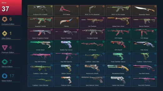 EU | .SYS Melee | RGX 11z Pro Karambit | RGX 11z Pro Vandal | Sovereign Sword | 37 Skin | 29 Agent | 93 Buddy | Lv261