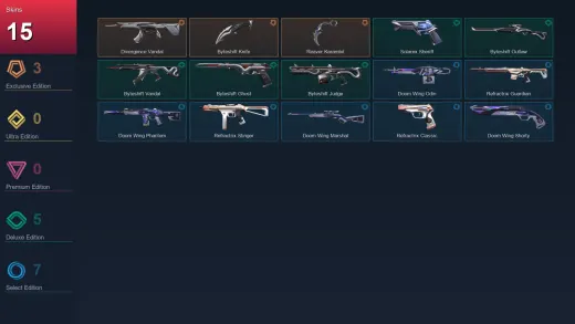 BR | Divergence Vandal | Byteshift Knife | Reaver Karambit | Solarex Sheriff | 15 Skin | 13 Agent | 19 Buddy | Lv47