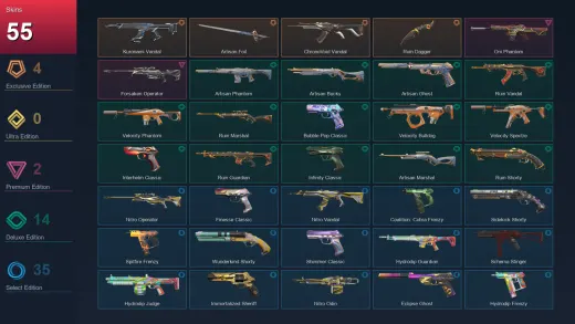 EU | Kuronami Vandal | Artisan Foil | ChronoVoid Vandal | Ruin Dagger | 55 Skin | 28 Agent | 114 Buddy | Lv270