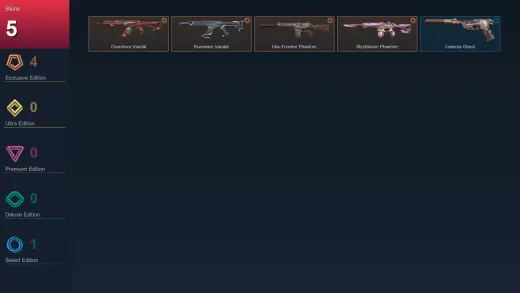 AP | Overdrive Vandal | Kuronami Vandal | Neo Frontier Phantom | Mystbloom Phantom | 5 Skin | 28 Agent | 42 Buddy | Lv89