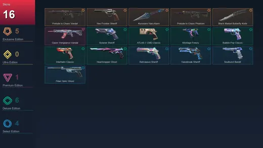 EU | Prelude to Chaos Vandal | Neo Frontier Sheriff | Kuronami Naru-Kami | 16 Skin | 29 Agent | 66 Buddy | Lv205