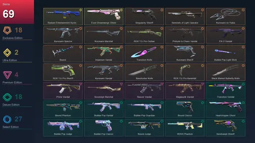 EU | Singularity Sheriff | Sentinels of Light Operator | Kuronami no Yaiba | Kuronami Spectre | 69 Skin | 28 Agent | 111 Buddy | Diamond I | Lv279