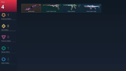 EU | Nebula Knife | Lycan's Bane Ghost | Striker Spectre | Divine Swine Judge | 4 Skin | 7 Agent | 10 Buddy | Lv23 — Lycan S Bane Ghost