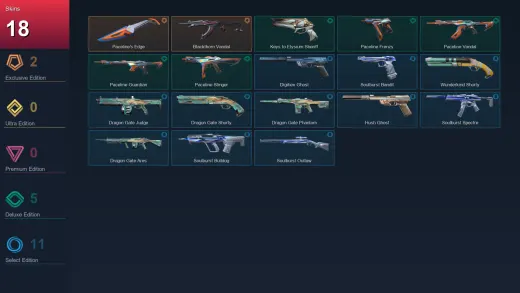 AP | Paceline's Edge | Blackthorn Vandal | Keys to Elysium Sheriff | Paceline Frenzy | 18 Skin | 29 Agent | 50 Buddy | Lv116