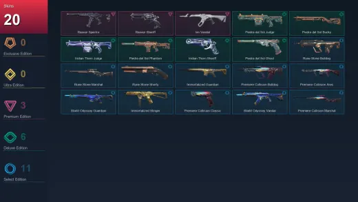 EU | Reaver Spectre | Reaver Sheriff | Ion Vandal | Piedra del Sol Judge | 20 Skin | 12 Agent | 16 Buddy | Lv32