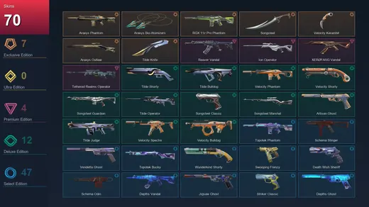 AP | Araxys Phantom | Araxys Bio-Atomizers | RGX 11z Pro Phantom | Songsteel | 70 Skin | 26 Agent | 126 Buddy | Lv274 — Valorant account