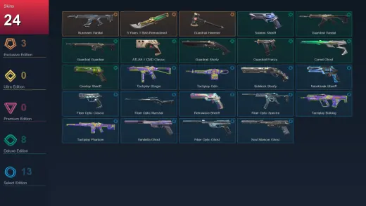 NA | Kuronami Vandal | 5 Years // Beta Remastered Knife | Guardrail Hammer | Solarex Sheriff | 24 Skin | 28 Agent | 69 Buddy | Lv181