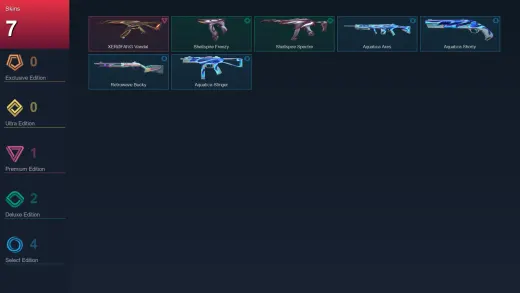 LA | XERØFANG Vandal | Shellspire Frenzy | Shellspire Spectre | Aquatica Ares | 7 Skin | 6 Agent | 5 Buddy | Lv18