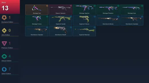EU | Montage Axe | Reaver Operator | Montage Spectre | Montage Phantom | 13 Skin | 8 Agent | 12 Buddy | Lv27