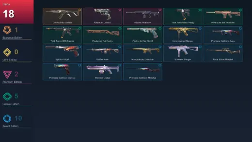AP | ChronoVoid Vandal | Forsaken Classic | Reaver Phantom | Task Force 809 Frenzy | 18 Skin | 10 Agent | 12 Buddy | Lv22