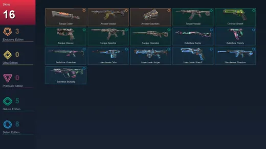 AP | Torque Coiler | Arcane Vandal | Arcane Gauntlets | Torque Vandal | 16 Skin | 26 Agent | 27 Buddy | Lv71 — Valorant account