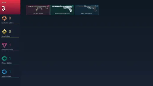 BR | Forsaken Vandal | Winterwunderland Ghost | Fiber Optic Ghost | 3 Skin | 16 Agent | 22 Buddy | Lv61 — Valorant account