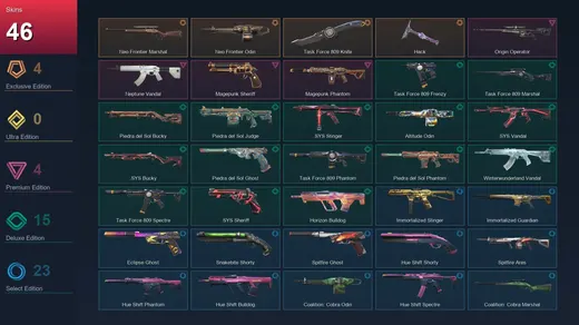 NA | Neo Frontier Marshal | Neo Frontier Odin | Task Force 809 Knife | Hack | 46 Skin | 26 Agent | 55 Buddy | Lv98 — Valorant account