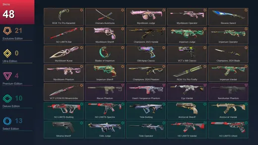 EU | RGX 11z Pro Karambit | Onimaru Kunitsuna | Mystbloom Judge | Mystbloom Operator | 48 Skin | 18 Agent | 29 Buddy | Lv62