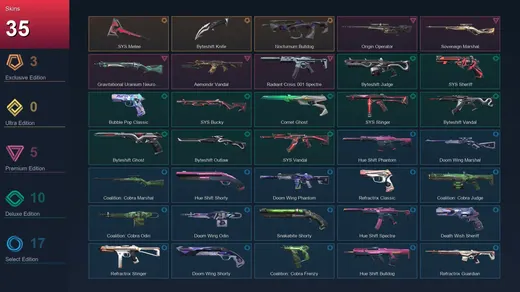 AP | .SYS Melee | Byteshift Knife | Nocturnum Bulldog | Origin Operator | 35 Skin | 27 Agent | 61 Buddy | Lv124 — Valorant account