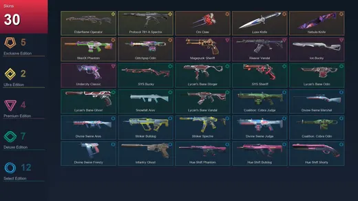NA | Oni Claw | Luxe Knife | Nebula Knife | BlastX Phantom | 30 Skin | 17 Agent | 29 Buddy | Lv56