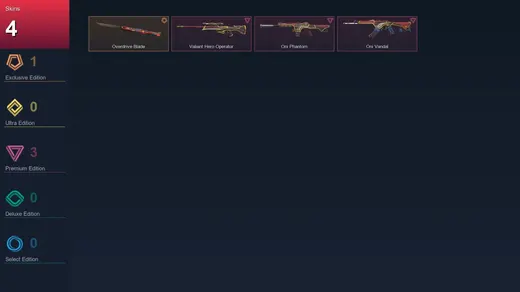 EU | Overdrive Blade | Valiant Hero Operator | Oni Phantom | Oni Vandal | 4 Skin | 7 Agent | 2 Buddy | Lv20