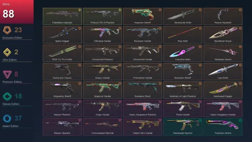EU | Imperium Sheriff | Xenohunter Knife | Reaver Karambit | Spline Dagger | 88 Skin | 27 Agent | 58 Buddy | Lv124 — Valorant account