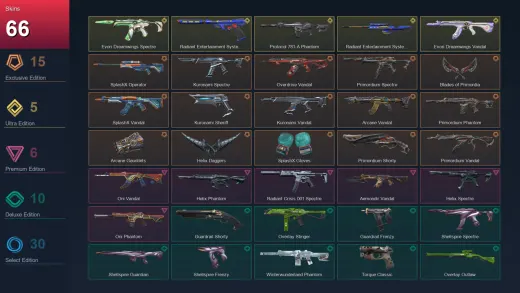 NA | SplashX Operator | Kuronami Spectre | Overdrive Vandal | Primordium Spectre | 66 Skin | 19 Agent | 60 Buddy | Lv64