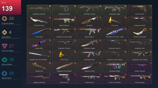 NA | Arcane Sheriff | Hivemind Sword | BlastX Phantom | Ego Knife | 139 Skin | 16 Agent | 71 Buddy | Lv52 — Valorant account