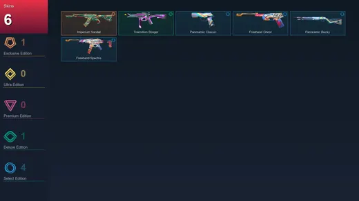 EU | Imperium Vandal | Transition Stinger | Panoramic Classic | Freehand Ghost | 6 Skin | 26 Agent | 4 Buddy | Lv10 — Valorant account