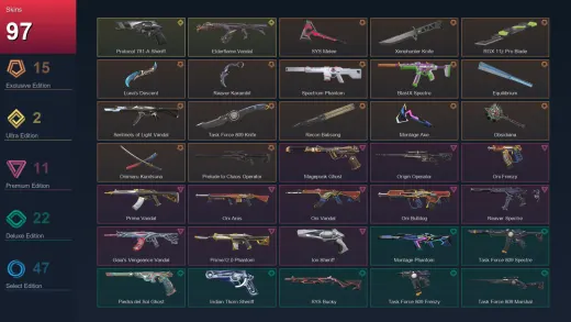 NA | .SYS Melee | Xenohunter Knife | RGX 11z Pro Blade | Luna's Descent | 97 Skin | 29 Agent | 70 Buddy | Lv120