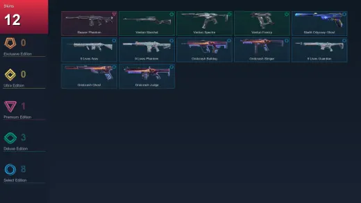 AP | Reaver Phantom | Venturi Marshal | Venturi Spectre | Venturi Frenzy | 12 Skin | 23 Agent | 30 Buddy | Lv63