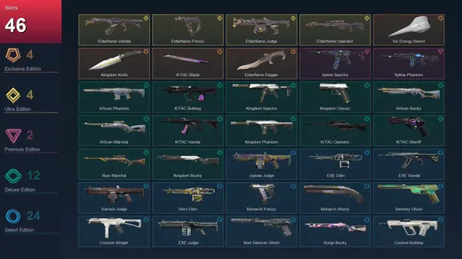 EU | Ion Energy Sword | Kingdom Knife | K/TAC Blade | Elderflame Dagger | 46 Skin | 18 Agent | 49 Buddy | Lv86