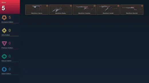AP | Blackthorn Classic | Blackthorn Blades | Blackthorn Guardian | Blackthorn Vandal | 5 Skin | 10 Agent | 11 Buddy | Silver I | Lv37