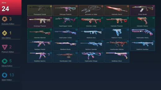 AP | Glitchpop Phantom | Kuronami no Yaiba | Interhelm Sword | Phaseguard Vandal | 24 Skin | 15 Agent | 21 Buddy | Lv37