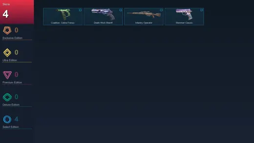 AP | Coalition: Cobra Frenzy | Death Wish Sheriff | Infantry Operator | Shimmer Classic | 4 Skin | 25 Agent | 34 Buddy | Lv84