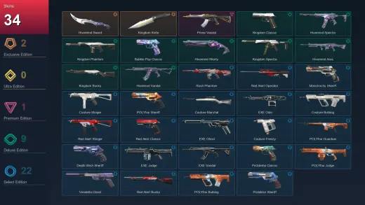 AP | Hivemind Sword | Kingdom Knife | Prime Vandal | Kingdom Classic | 34 Skin | 24 Agent | 56 Buddy | Lv117