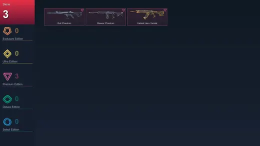 BR | Bolt Phantom | Reaver Phantom | Valiant Hero Vandal | 3 Skin | 11 Agent | 16 Buddy | Lv33