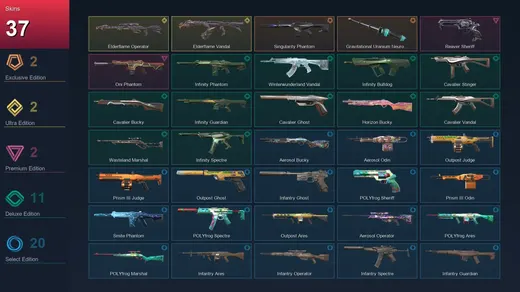 NA | Singularity Phantom | Gravitational Uranium Neuroblaster Baton | Elderflame Operator | Elderflame Vandal | 37 Skin | 10 Agent | 19 Buddy | Lv49 — Valorant account