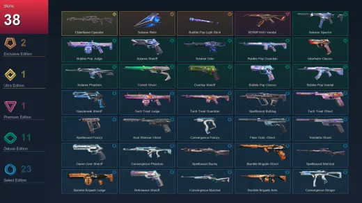 EU | Solarex Relic | Bubble Pop Light Stick | Elderflame Operator | XERØFANG Vandal | 38 Skin | 28 Agent | 70 Buddy | Lv196