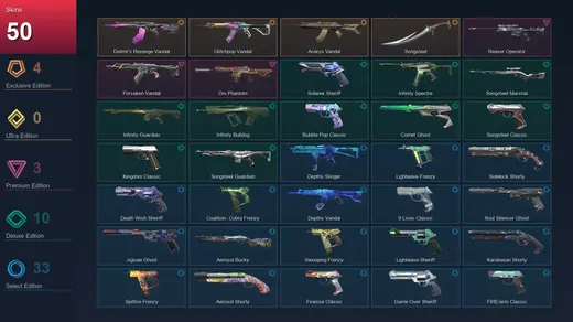 AP | Dolmir's Revenge Vandal | Glitchpop Vandal | Araxys Vandal | Songsteel | 50 Skin | 27 Agent | 125 Buddy | Lv295 — Valorant account