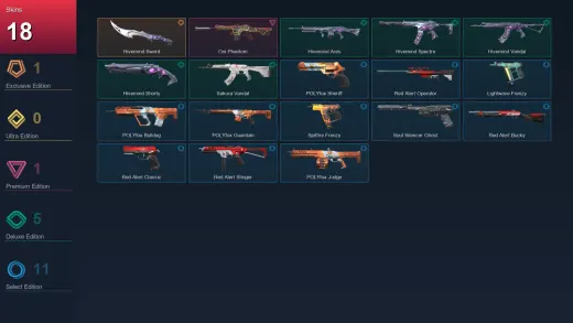 AP | Hivemind Sword | Oni Phantom | Hivemind Ares | Hivemind Spectre | 18 Skin | 13 Agent | 29 Buddy | Lv58
